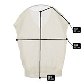SLOBE IENA リネン混ノースリーブニット 定価9900円 セーター ニット 25SS オフホワイト レディース スローブイエナ【中古】6-0429S∞