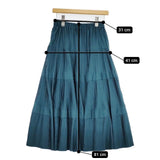 Gipsy BLUE プリーツ ロングスカート グリーン レディース ジプシー【中古】6-0223M∞