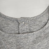 TUTIE コットン天竺ジャージフレアスリーブプルオーバー 定価12980円 バックボタン 半袖Ｔシャツ カットソー グレー レディース ツチエ【中古】6-0429S∞