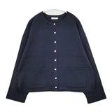 studio clip SC243424-1 スナップボタン コットンニット カーディガン ネイビー レディース スタディオクリップ【中古】5-1224M∞