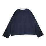 studio clip SC243424-1 スナップボタン コットンニット カーディガン ネイビー レディース スタディオクリップ【中古】5-1224M∞