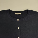 studio clip SC243424-1 スナップボタン コットンニット カーディガン ネイビー レディース スタディオクリップ【中古】5-1224M∞