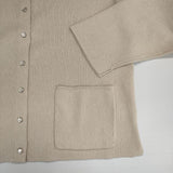 studio clip SC243424-1 スナップボタン コットンニット カーディガン ベージュ レディース スタディオクリップ【中古】5-1224M∞