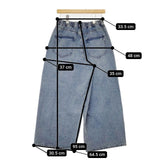 studio clip sc248002-1 インディゴ染め イージーワイド デニムパンツ ブルー レディース スタディオクリップ【中古】5-1224G∞