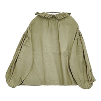nest Robe UPCYCLELINO 近江晒しフラワーカラーブラウス 定価25300円 フリル ギャザー 24SS グリーン レディース ネストローブ【中古】5-0930M♪