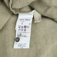nest Robe UPCYCLELINO 近江晒しフラワーカラーブラウス 定価25300円 フリル ギャザー 24SS グリーン レディース ネストローブ【中古】5-0930M♪