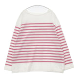 nest Robe コットン パネルボーダープルオーバー 定価13200円 01231-1003 カットソー 23SS ホワイト インク レディース ネストローブ【中古】5-1224M∞