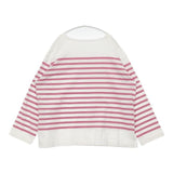 nest Robe コットン パネルボーダープルオーバー 定価13200円 01231-1003 カットソー 23SS ホワイト インク レディース ネストローブ【中古】5-1224M∞