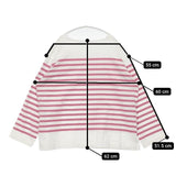 nest Robe コットン パネルボーダープルオーバー 定価13200円 01231-1003 カットソー 23SS ホワイト インク レディース ネストローブ【中古】5-1224M∞