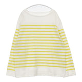 nest Robe コットンバスクパネルボーダープルオーバー 01241-1050 カットソー 24SS ホワイト イエロー レディース ネストローブ【中古】5-1224M∞