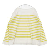 nest Robe コットンバスクパネルボーダープルオーバー 01241-1050 カットソー 24SS ホワイト イエロー レディース ネストローブ【中古】5-1224M∞