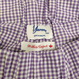 Yarmo 未使用 m&t product 鍵山奈美 ギンガムチェック ウェアハウスパンツ 定価34100円 パープル ホワイト レディース ヤーモ【中古】5-0930M♪