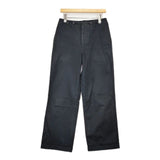 MHL. 595-8140500 SANFORISED COTTON DRILL シンチバック ワーク パンツ ブラック レディース エムエイチエル【中古】5-1224G∞
