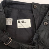 MHL. 595-8140500 SANFORISED COTTON DRILL シンチバック ワーク パンツ ブラック レディース エムエイチエル【中古】5-1224G∞