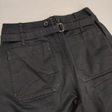 MHL. 595-8140500 SANFORISED COTTON DRILL シンチバック ワーク パンツ ブラック レディース エムエイチエル【中古】5-1224G∞