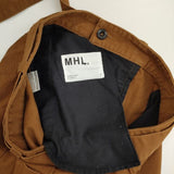 MHL. 595-1143500 WASHED COTTON DRILL 定価27000円 ベルト付き パンツ ブラウン レディース エムエイチエル【中古】5-1224G∞