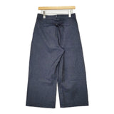 MHL. 595-7243505 WOOL COTTON SERGE パンツ ネイビー レディース エムエイチエル【中古】5-1120T∞