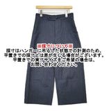 MHL. 595-7243505 WOOL COTTON SERGE パンツ ネイビー レディース エムエイチエル【中古】5-1120T∞