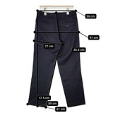 MHL. 525-5243501 ウール パンツ 濃紺 ネイビー レディース エムエイチエル【中古】5-1120T∞