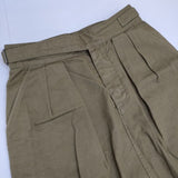 MHL. 595-7232502 コットンリネン グルカ ロングスカート カーキ レディース エムエイチエル【中古】5-1224M∞