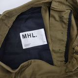 MHL. 595-7232502 コットンリネン グルカ ロングスカート カーキ レディース エムエイチエル【中古】5-1224M∞