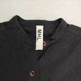 MHL. 595-9258501 LIGHT MOLESKIN CHORE DRESS シャツワンピ ワンピース ネイビー レディース エムエイチエル【中古】5-1224M∞