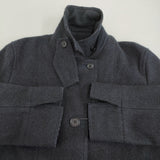 MHL. 595-8210506 HEAVY WOOL MELTON サイズ1 定価93500円 コート ネイビー レディース エムエイチエル【中古】5-1115A♪