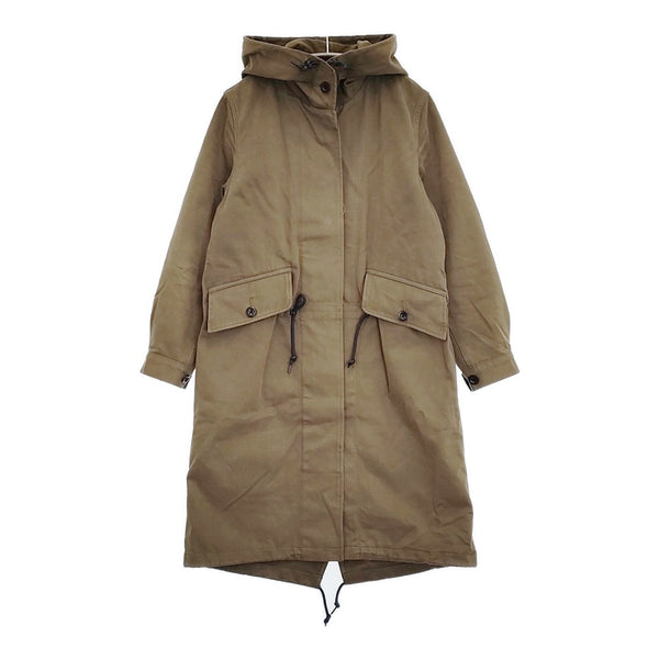 MHL. PROOFED COTTON DRILL COAT サイズ1 595-6210504 定価69300円 ライナー付き モッズコート カーキ レディース エムエイチエル【中古】5-1026T♪