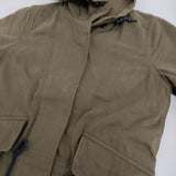 MHL. PROOFED COTTON DRILL COAT サイズ1 595-6210504 定価69300円 ライナー付き モッズコート カーキ レディース エムエイチエル【中古】5-1026T♪