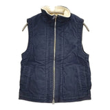 MHL. 595-226351 サイズ2 裏ボア ジップアップ ベスト ネイビー レディース エムエイチエル【中古】5-1121T♪