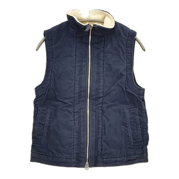 MHL. 595-226351 サイズ2 裏ボア ジップアップ ベスト ネイビー レディース エムエイチエル【中古】5-1121T♪