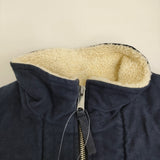 MHL. 595-226351 サイズ2 裏ボア ジップアップ ベスト ネイビー レディース エムエイチエル【中古】5-1121T♪