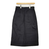 MHL. 595-2132501 ORGANIC COTTON GABERDINE SKIRT 定価28600円 ロングスカート 22SS ブラック レディース エムエイチエル【中古】5-1224M∞