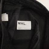 MHL. 595-2132501 ORGANIC COTTON GABERDINE SKIRT 定価28600円 ロングスカート 22SS ブラック レディース エムエイチエル【中古】5-1224M∞