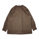 MHL. 595-0253501 COLOURED COTTON WEAVE コットン プルオーバー ブラウス シャツ ブラウン レディース エムエイチエル【中古】5-1224M∞