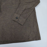 MHL. 595-0253501 COLOURED COTTON WEAVE コットン プルオーバー ブラウス シャツ ブラウン レディース エムエイチエル【中古】5-1224M∞