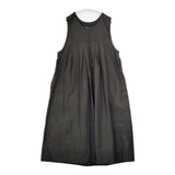 MHL. 595-1256500 CONTRAST WRAP COTTON 定価36300円 ノースリーブ ワンピース 21AW ブラック レディース エムエイチエル【中古】5-1224M∞