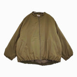 mao made ヴィンテージツイル スタンドカラー中綿ジャケット 定価23980円 451303 ブルゾン 24AW カーキ レディース マオメイド【中古】5-0930T♪