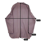 cinq symphonie 長袖 バンドカラ― ブラウス シャツ パープル レディース サンクサンフォニー【中古】5-1224M∞