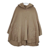 cinq symphonie ワイド プルオーバー チュニックパーカー 長袖シャツ ベージュ レディース サンクサンフォニー【中古】5-1224M∞