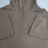 cinq symphonie ワイド プルオーバー チュニックパーカー 長袖シャツ ベージュ レディース サンクサンフォニー【中古】5-1224M∞