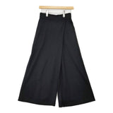 PUPULA 386219F アシメントリー ストレッチ ワイド パンツ ブラック レディース ププラ【中古】5-1224G∞