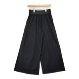 PUPULA 386219F アシメントリー ストレッチ ワイド パンツ ブラック レディース ププラ【中古】5-1224G∞