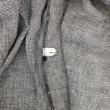 cinq symphonie 千鳥格子 バンドカラー 五分袖 ワンピース ブラック ホワイト レディース サンクサンフォニー【中古】5-1224M∞