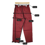 cinq symphonie イージーパンツ パンツ レッド レディース サンクサンフォニー【中古】5-1224G∞