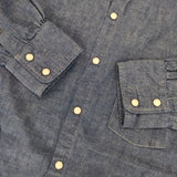 KAPITAL K1809LS062 ダンガリーシャツ 丸襟 1 S ブラウス シャツ ブルー レディース キャピタル【中古】6-0128M∞