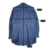 KAPITAL K1809LS062 ダンガリーシャツ 丸襟 1 S ブラウス シャツ ブルー レディース キャピタル【中古】6-0128M∞