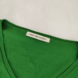 green label relaxing UNITED ARROWS Vネック コットンアクリルニット セーター ニット グリーン レディース グリーンレーベルリラクシング【中古】6-0128M∞