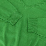 green label relaxing UNITED ARROWS Vネック コットンアクリルニット セーター ニット グリーン レディース グリーンレーベルリラクシング【中古】6-0128M∞
