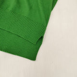 green label relaxing UNITED ARROWS Vネック コットンアクリルニット セーター ニット グリーン レディース グリーンレーベルリラクシング【中古】6-0128M∞